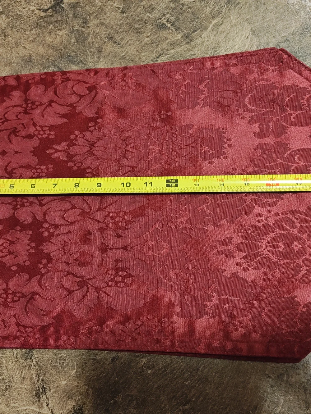 Burgundy Jacquard 4 Placemat Set